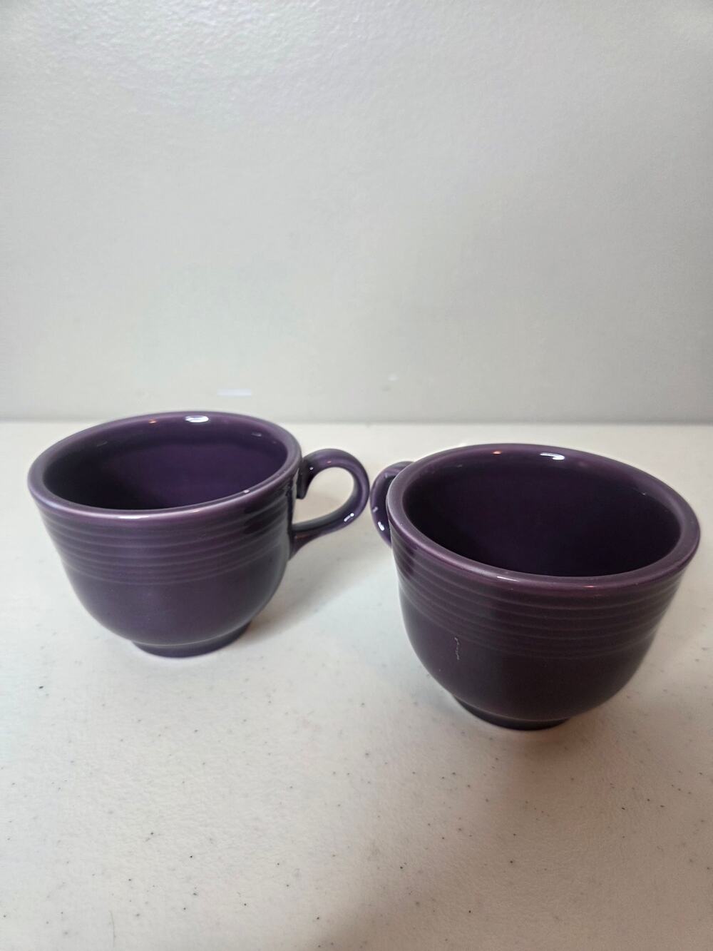 Fiestaware Mulberry Coffee Cup Vintage Replacement Mug Set of 2